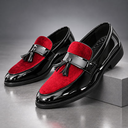 Mocassini Sergio Signature rossi in pelle verniciata
