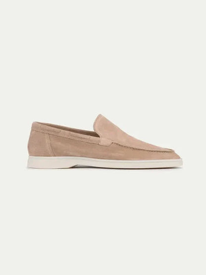 Mocassino classico in camoscio beige - vista 1