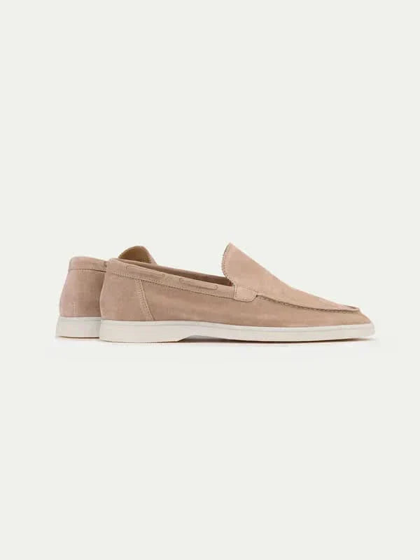 Mocassino classico in camoscio beige - vista 6