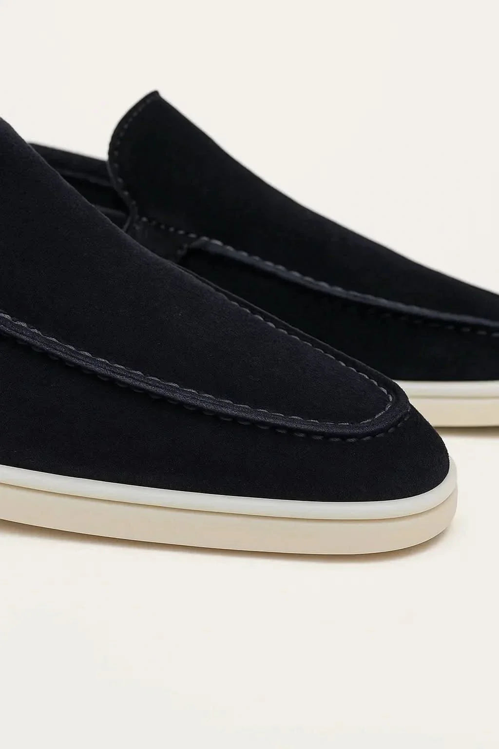 Mocassino classico in camoscio blu navy - vista 6