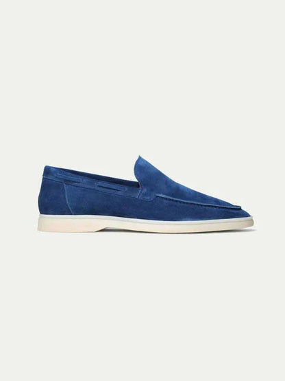 Mocassino classico in camoscio blu royal - vista 1