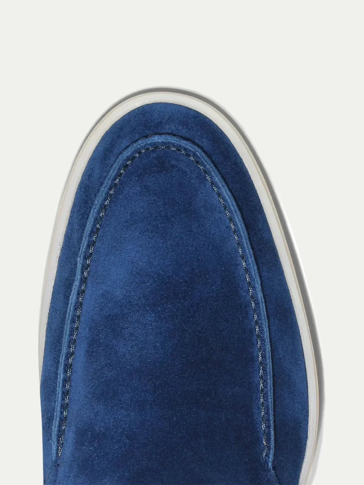Mocassino classico in camoscio blu royal - vista 4