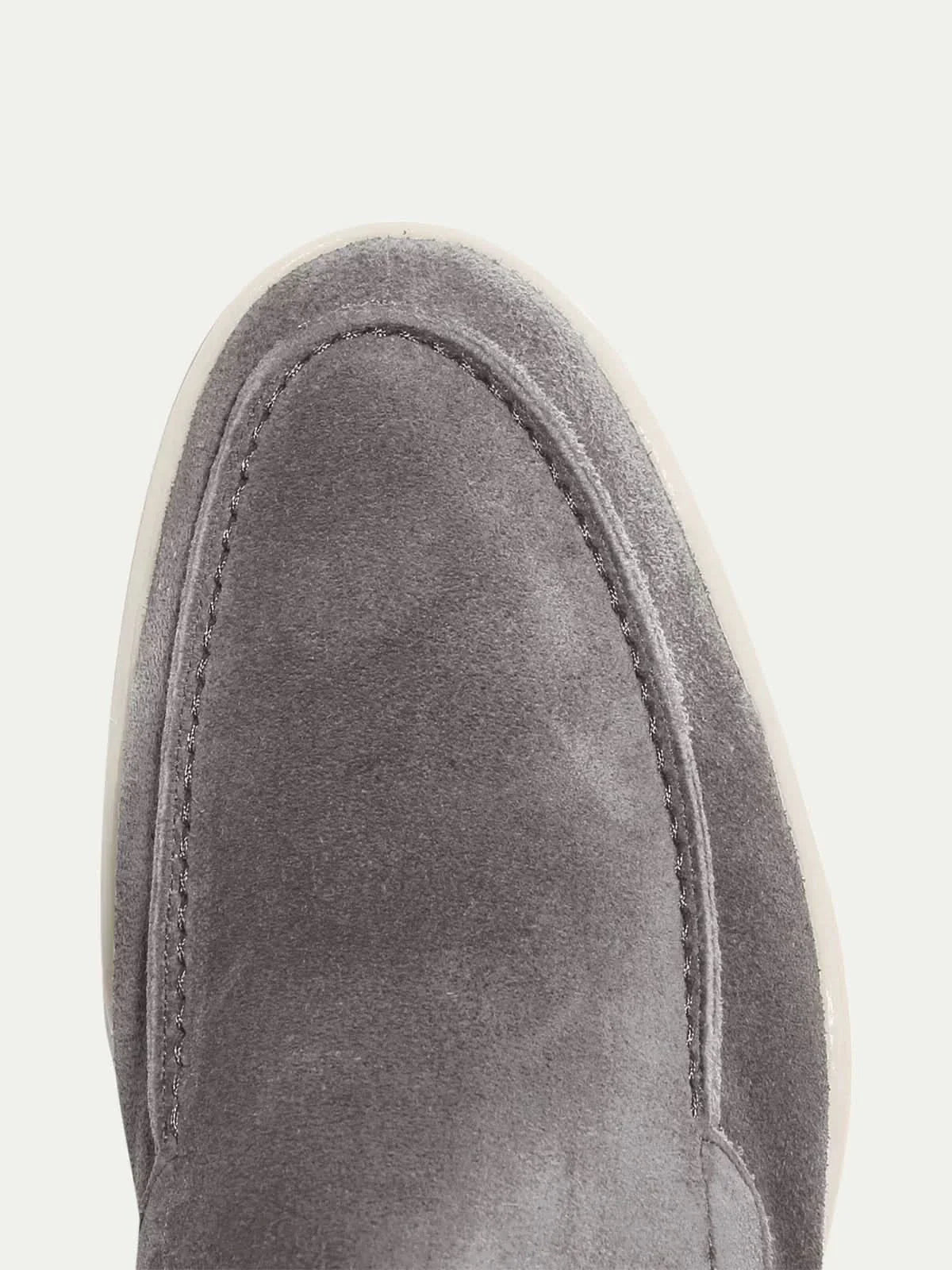 Mocassino classico in camoscio grigio - vista 3