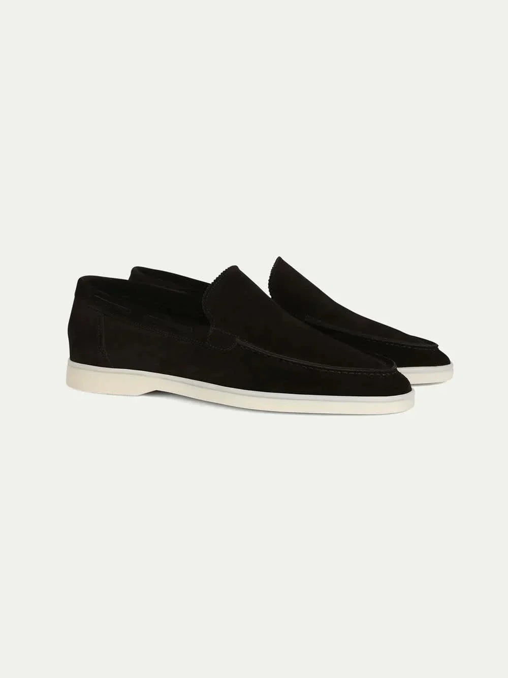 Mocassino classico in camoscio nero - vista 2