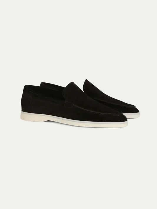 Mocassino classico in camoscio nero - vista 2