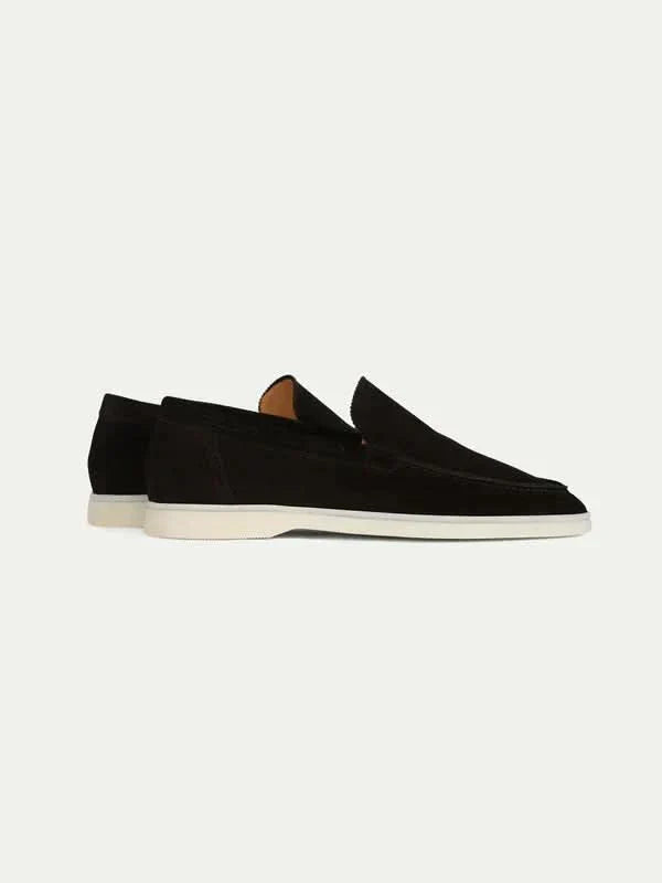 Mocassino classico in camoscio nero - vista 4