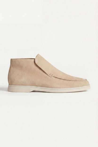 Mocassino Monaco in camoscio beige - vista 1