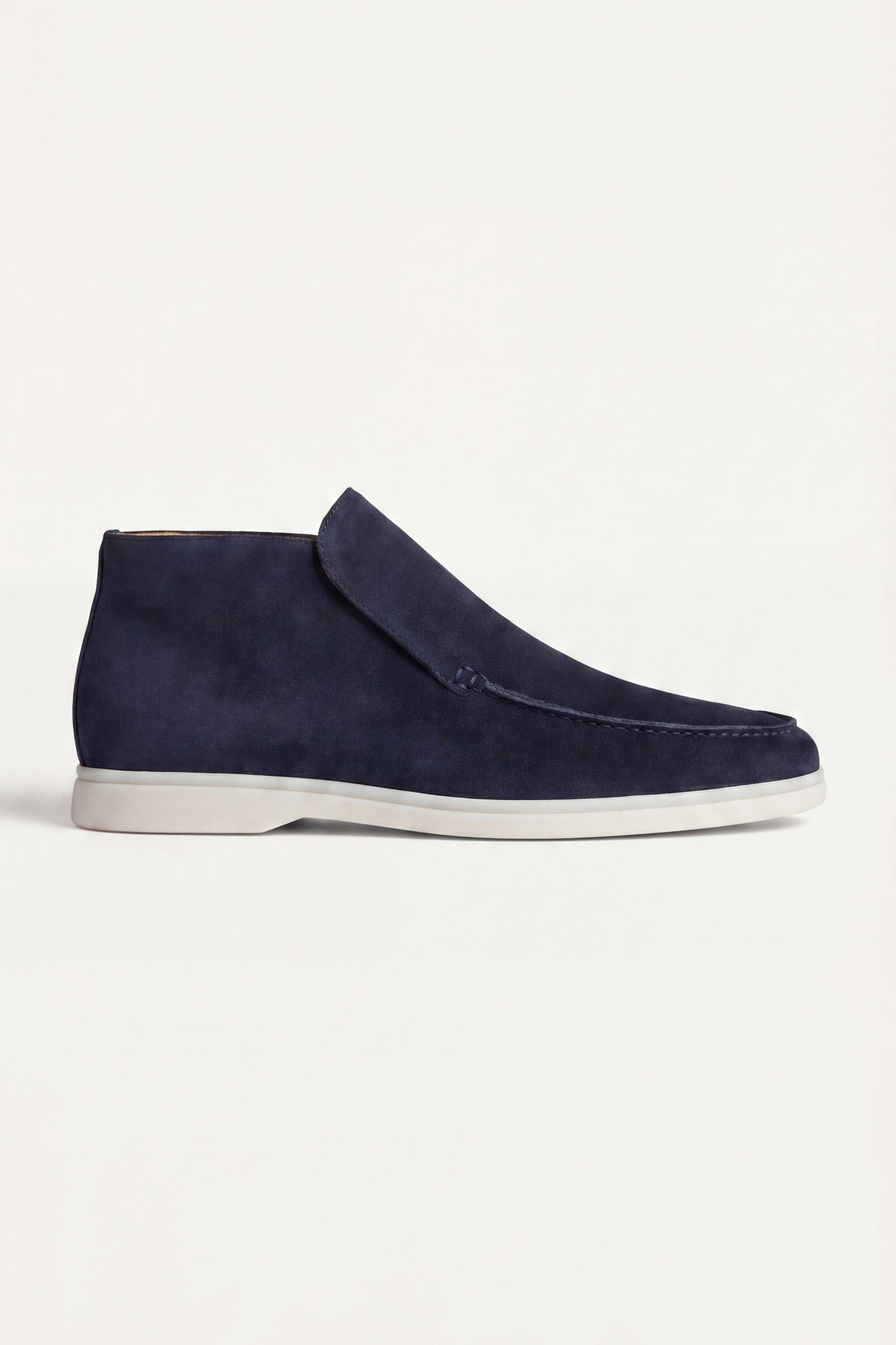 Mocassino Monaco in camoscio blu navy - vista 1