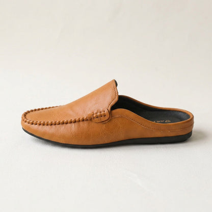 Mocassino Mule Cetara marrone visto di lato
