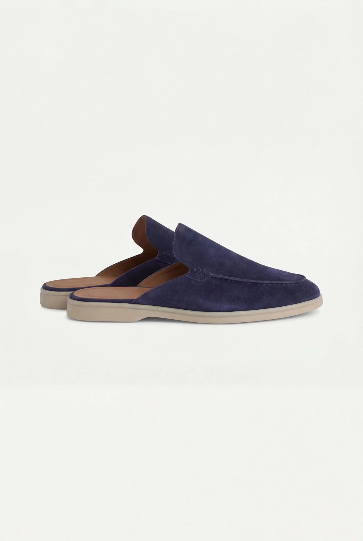 Mocassino mule Yacht in camoscio blu navy