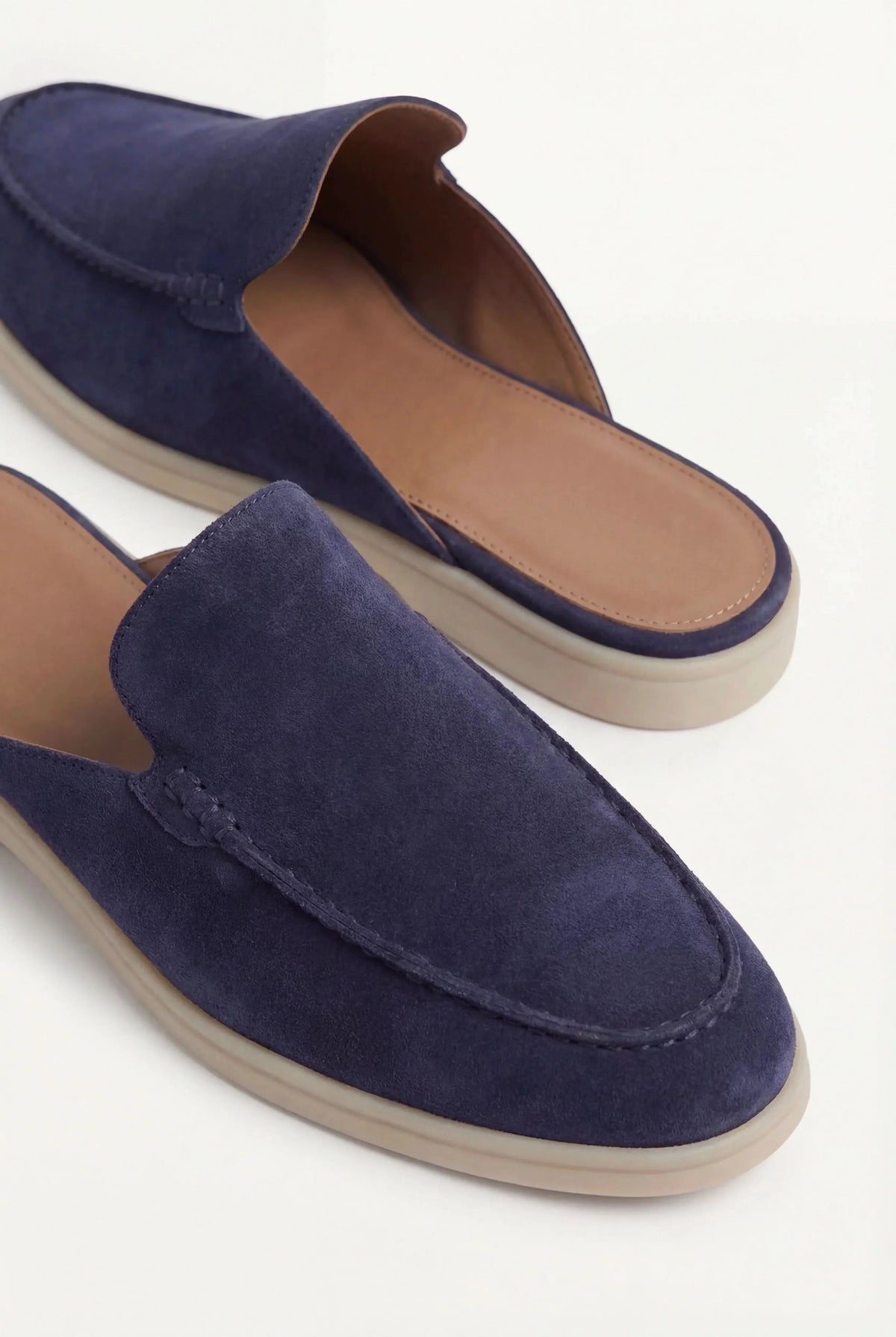 Mocassino mule Yacht in camoscio blu navy