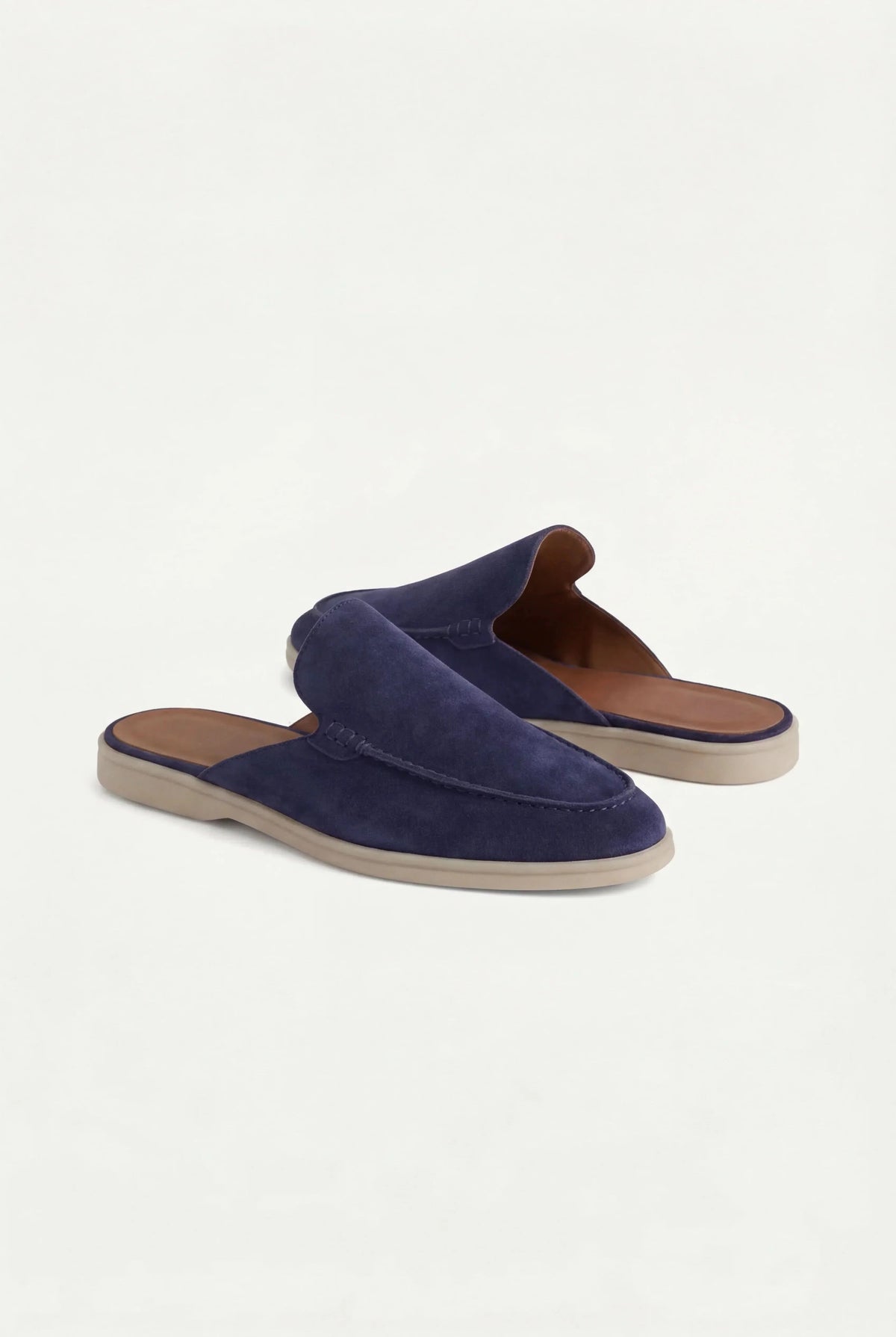 Mocassino mule Yacht in camoscio blu navy