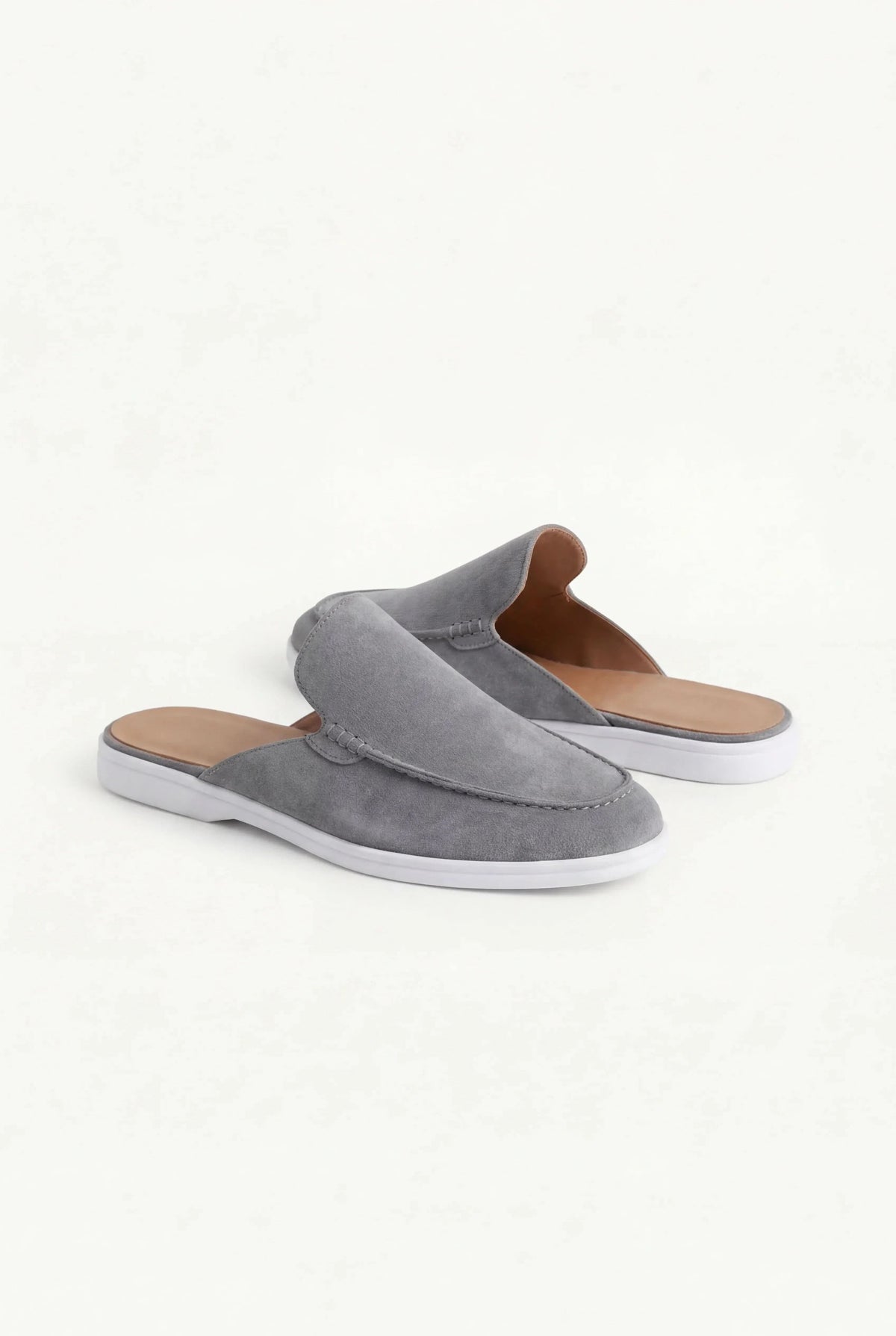 Mocassino Mule Yacht in Camoscio Grigio - vista 6