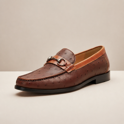 Mocassino Orvani marrone in pelle – vista angolata