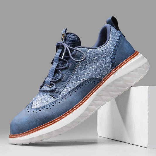 Sneakers Oxford Ridge in pelle blu