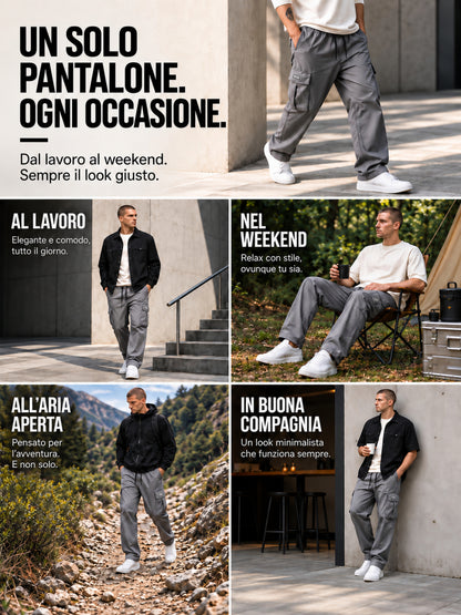 Pantaloni cargo da uomo per lavoro, weekend e tempo libero