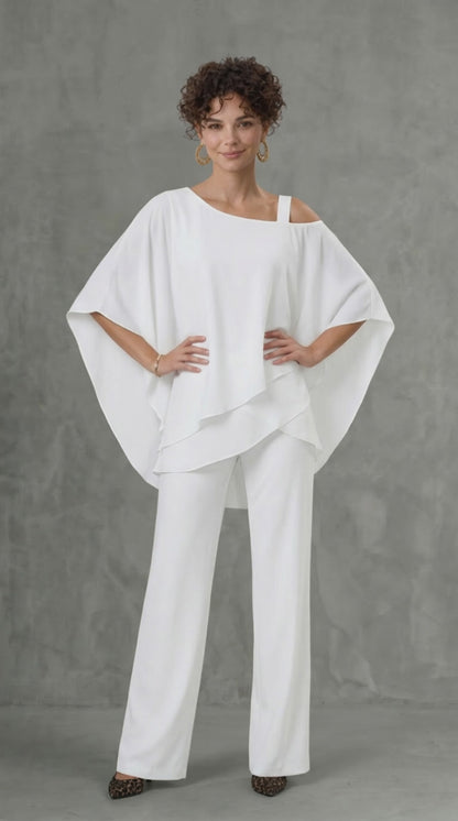 Mariella | Completo elegante due pezzi blanco