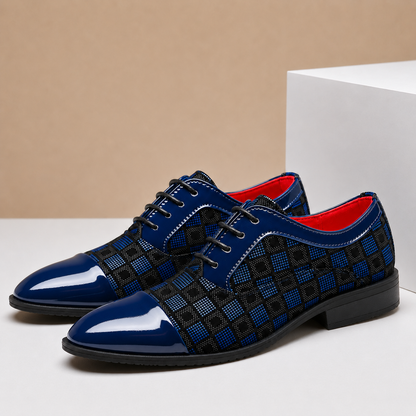 Scarpe Valente blu in vera pelle – vista della coppia