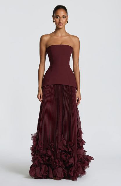 Seraphina | Abito lungo – Rosso ciliegia