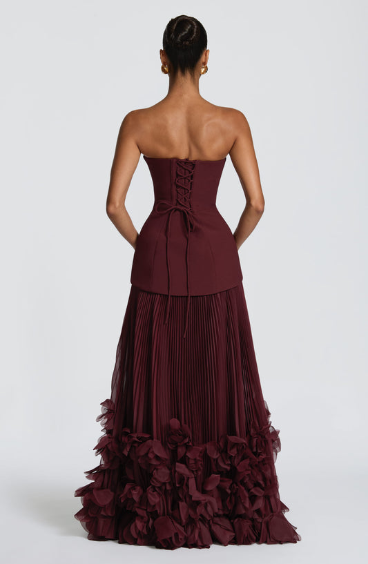 Seraphina | Abito lungo – Rosso ciliegia